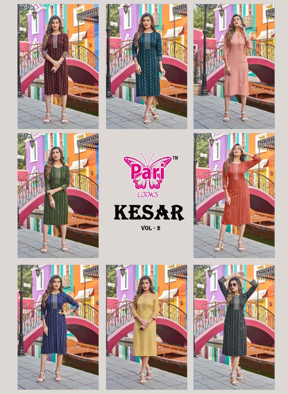 Pari Kesar 2 Fancy Ethnic Wear Wholesale Designer Kurtis